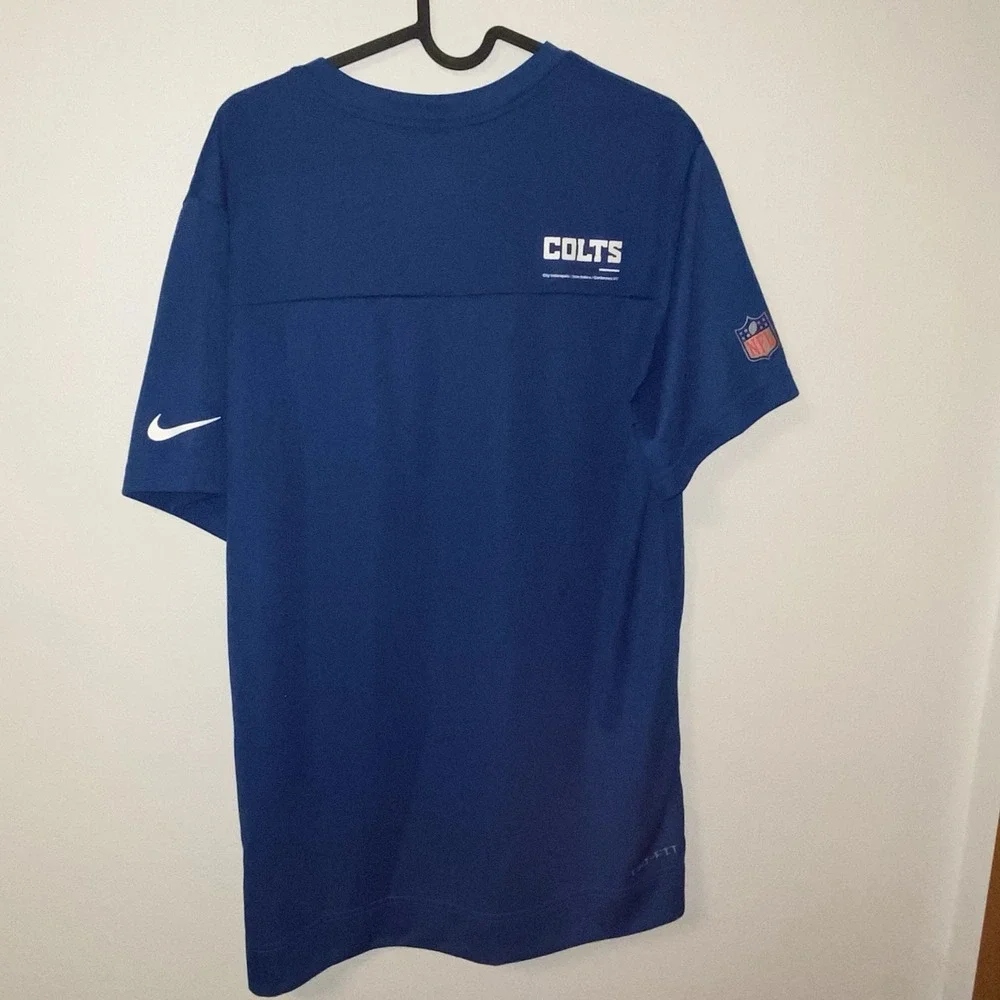 Nike Indianapolis Colts V-Neck Men's Med Blue Dri-Fit 
